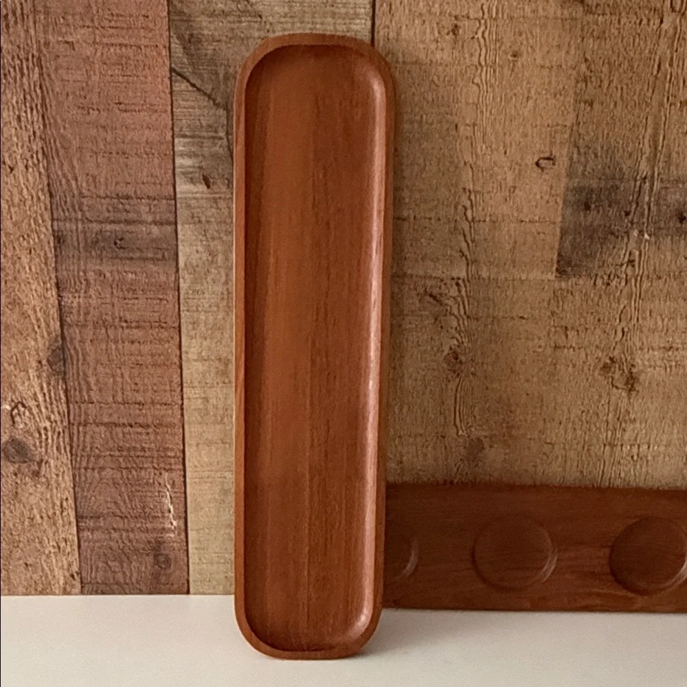 Teak Wooden Trays Set of 2